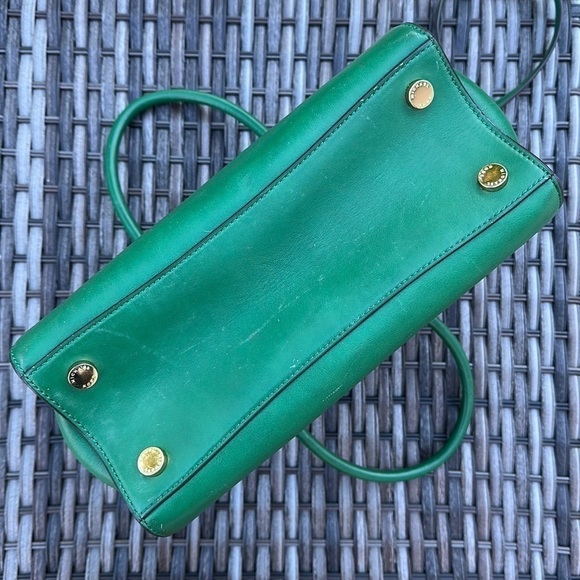 𝅺MICHAEL KORS Hamilton Emerald Green Large Leather Tote Bag - Picture 6 of 16